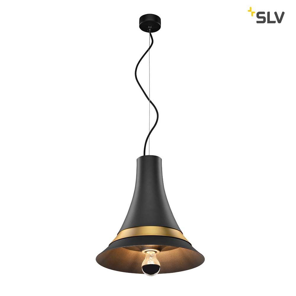 Bato 35 Pendelleuchte Schwarz, Messing - elegante Hängeleuchte mit modernem Design und LED-Funktion.