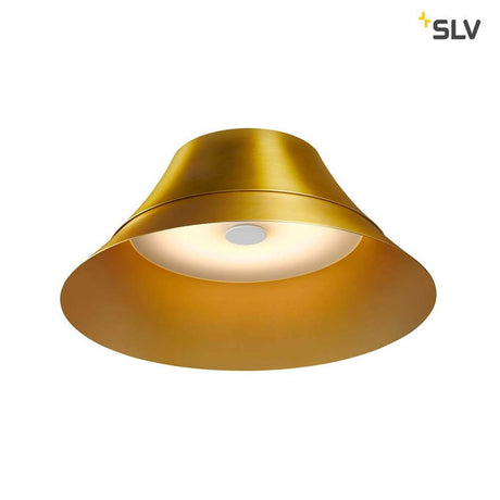 Bato 45 LED Deckenaufbauleuchte Messing mit modernem Design und integrierter LED-Beleuchtung.