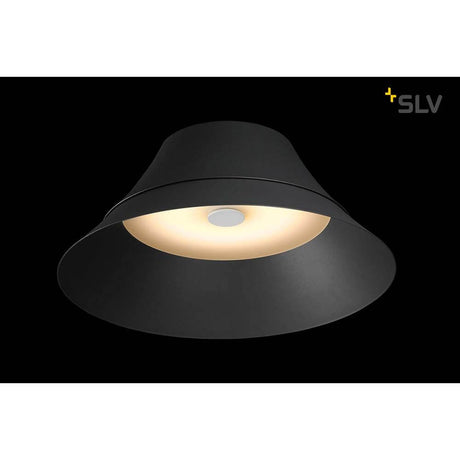 Bato 45 LED Deckenaufbauleuchte Schwarz von SLV, moderne Deckenleuchte in Schwarz mit integriertem Licht.
