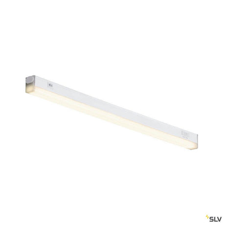 Hochwertiger Batten LED Lichtbalken in Weiß mit gleichmäßiger Lichtausgabe, ideal für Decken- und Wandmontage.