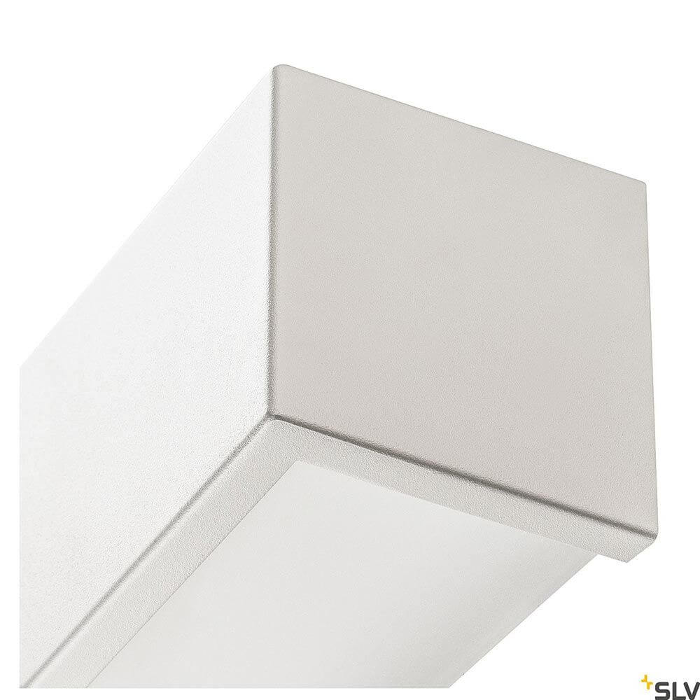 Chrombo LED Wandaufbauleuchte 3000K in grau mit satinierter Glasabdeckung und modernem Design.