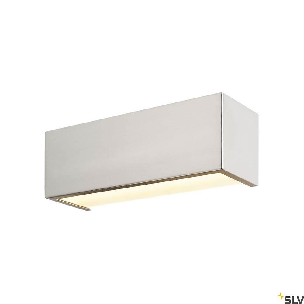 Chrombo LED Wandaufbauleuchte 3000K in modernem Design mit weiß lackiertem Stahl und satiniertem Glas.