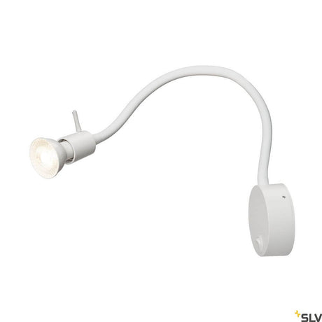Dio Flex Plate QPAR51 Wandlampe Weiß, flexible SLV Wandleuchte mit schwenkbarem Kopf und weißem Aluminium