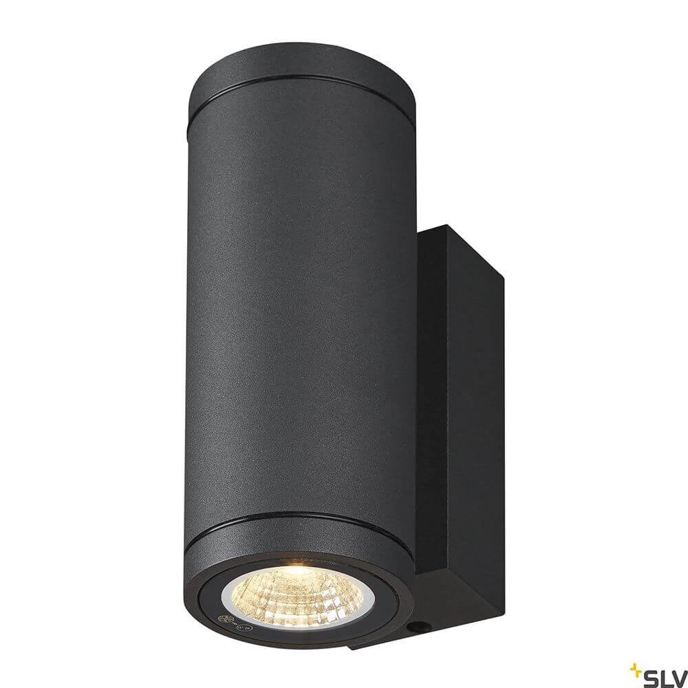 Enola Round Up&Down Outdoor LED Wandaufbauleuchte 2-flammig CCT in schwarz mit effizienter LED-Beleuchtung