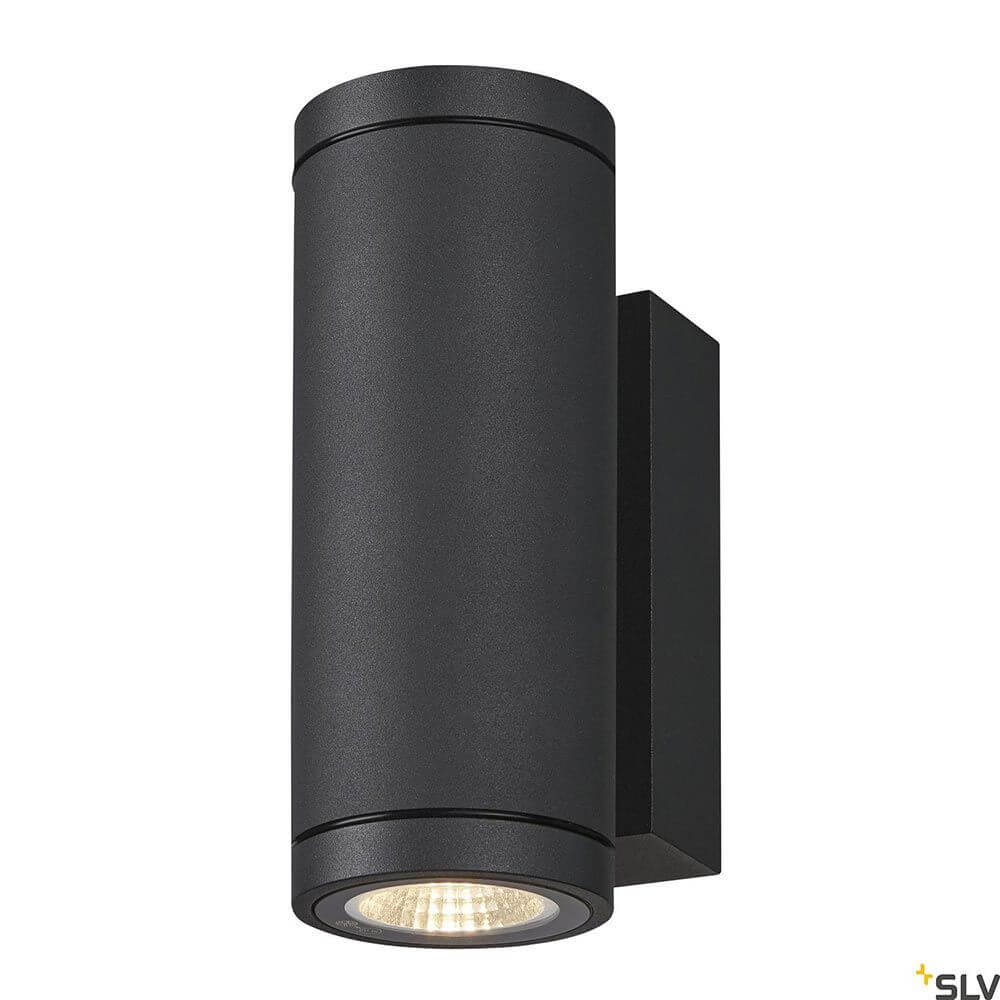 Enola Round Up&Down Outdoor LED Wandaufbauleuchte 2-flammig CCT in modernem schwarzen Design