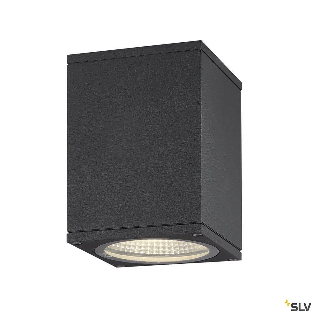 Enola Square Outdoor LED Deckenaufbauleuchte Anthrazit CCT in modernem Design mit leistungsstarken LEDs.