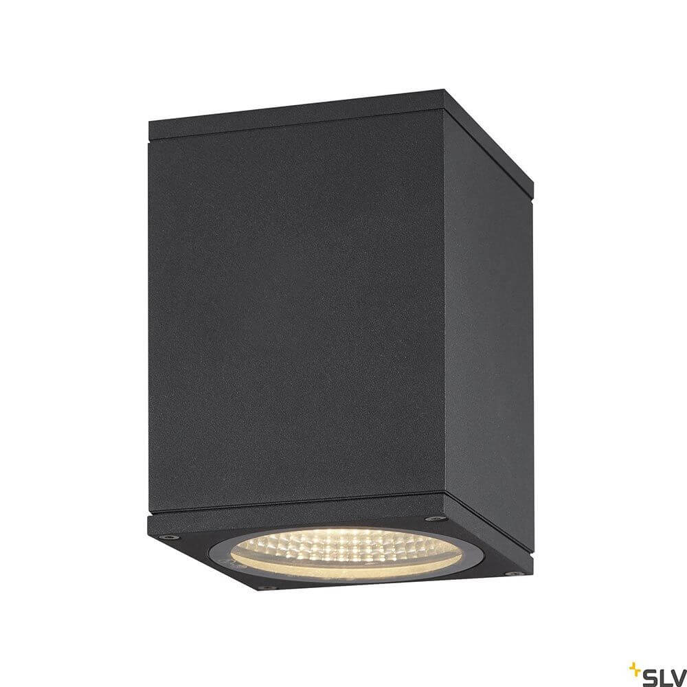 Enola Square Outdoor LED Deckenaufbauleuchte Anthrazit CCT in modernem Design, ideal für Außenbereiche.