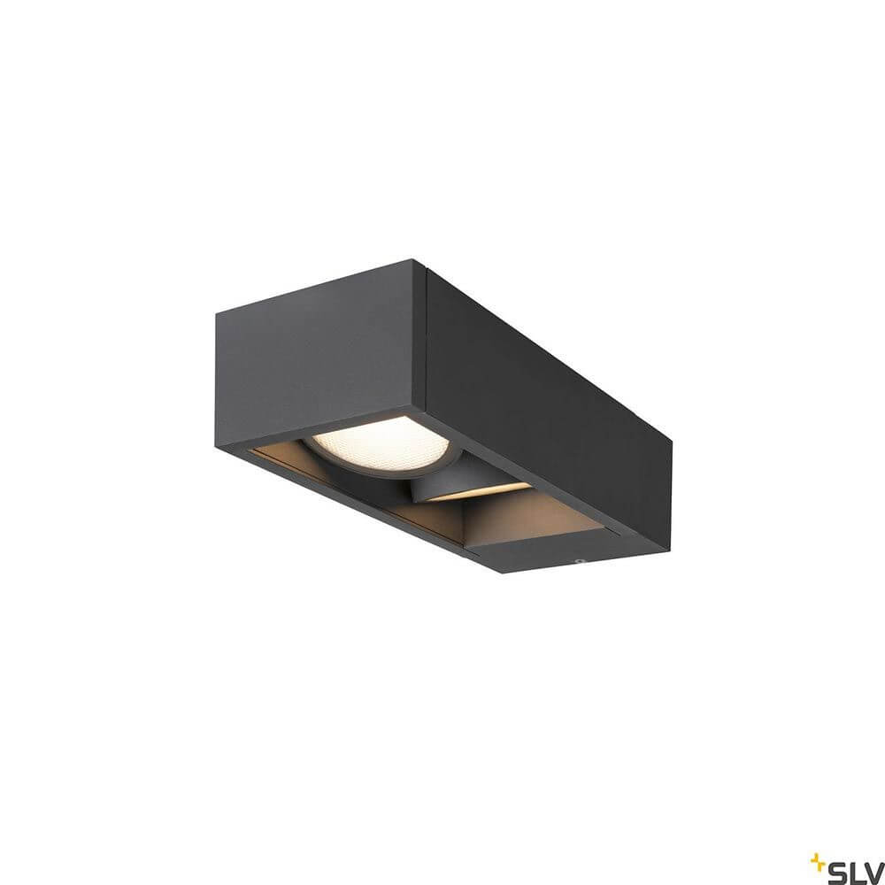 Eskina Frame Outdoor LED Wandaufbauleuchte Double Anthrazit CCT in elegantem Aluminium-Rahmen