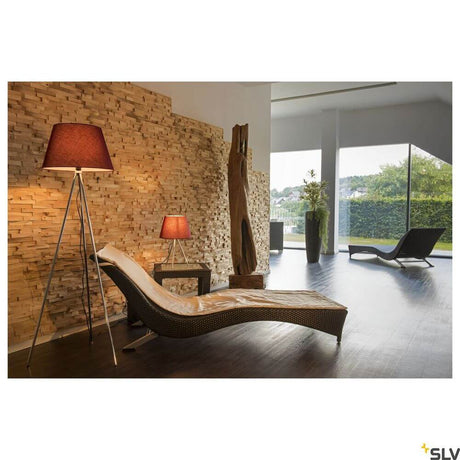 Fenda lampshade conical Ø 30 cm wine red in a modern living environment, decorative lampshade.