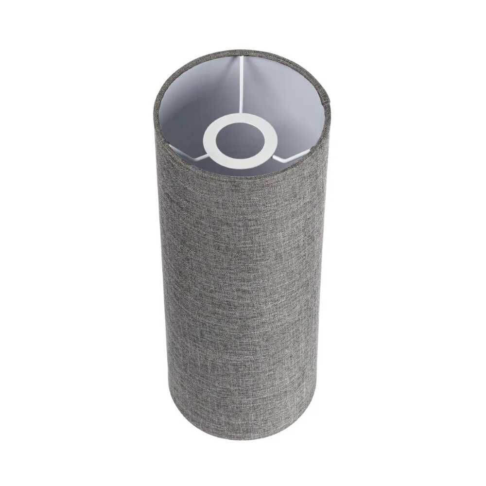 Fenda Round Leuchtenschirm Grau Ø 15cm in grau mit 150 mm Durchmesser und 400 mm Höhe, ideal für Lampen.