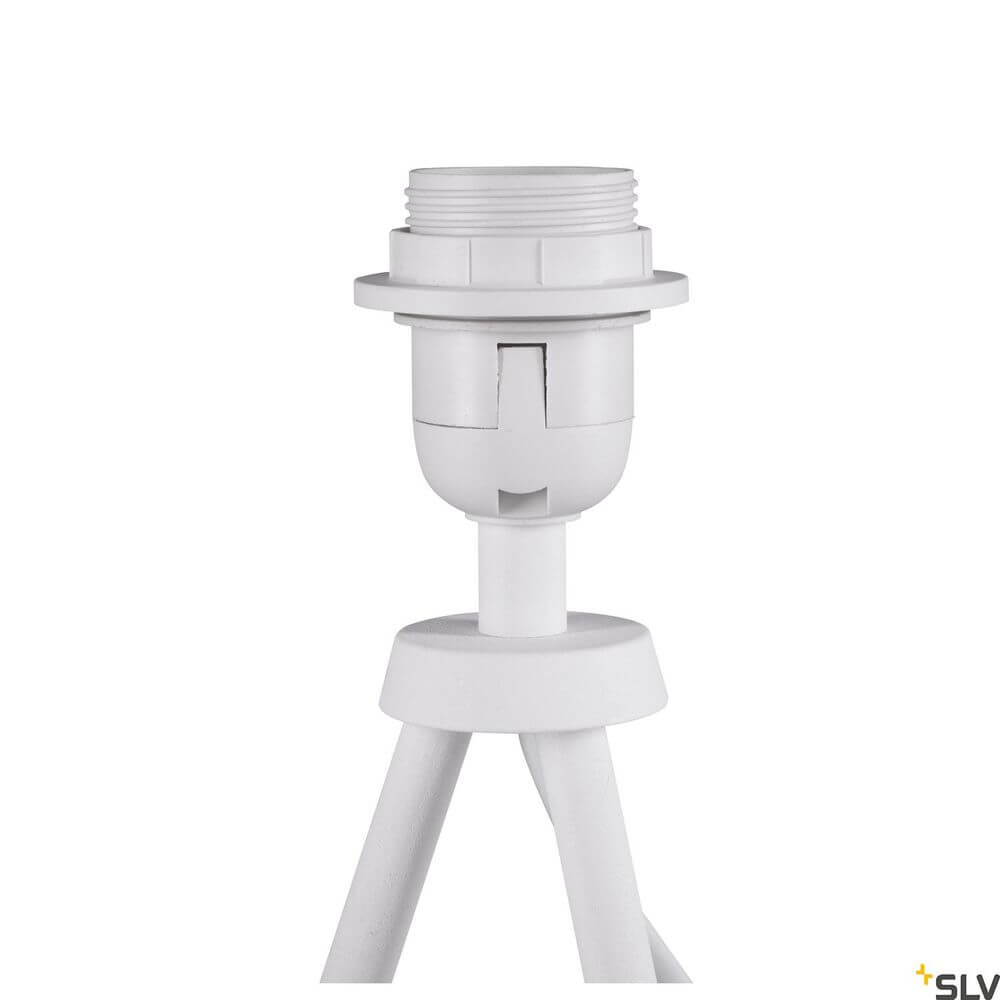 Fenda Tischleuchtenfuß Dreibein E27 Weiß (ohne Schirm) mit E27 Sockel in Weiß, ideal für individuelle Lampen.