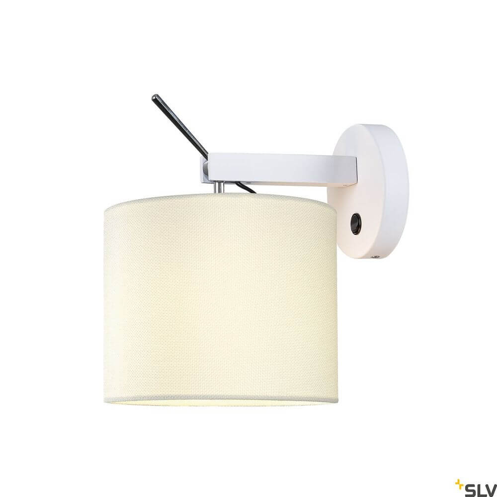 Fenda Wandlampe E27 Weiß (ohne Schirm) mit kombinierbarem Leuchtenschirm und modernem Design.