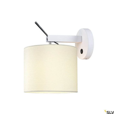 Fenda wall lamp E27 white (without shade) with a combinable lampshade and modern design.