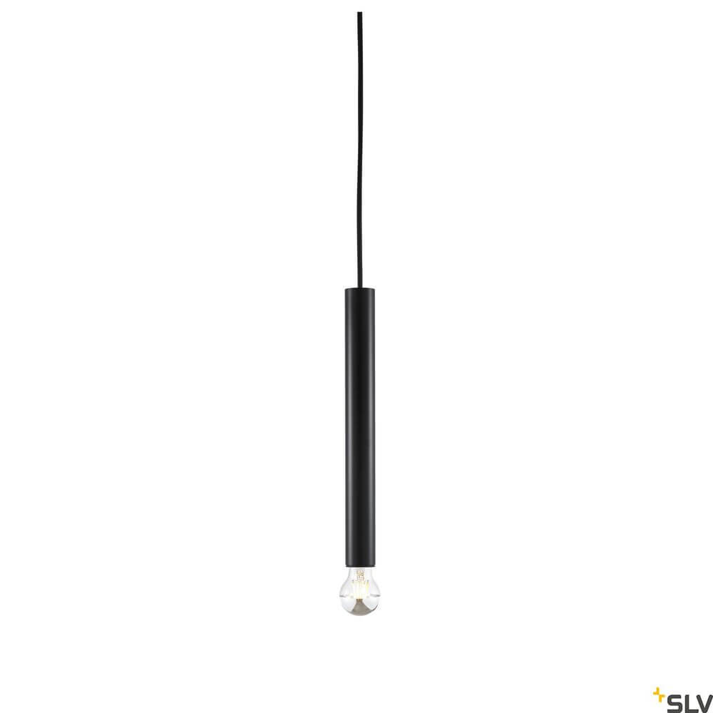 Fitu Pendellampe E27 Schwarz 5m, moderne schwarze Pendellampe mit E27 Sockel und 5m Kabel.