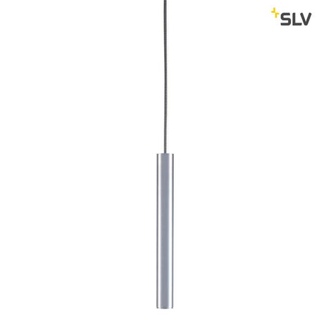 Fitu Pendelleuchte E27 Alu-Gebürstet mit offenen Kabelende in schmalem Design und flexibler Pendellänge.