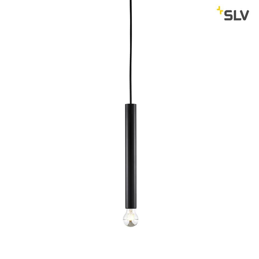 Fitu Pendelleuchte E27 Schwarz mit offenen Kabelende, schmale Lampe mit offenem Kabel.