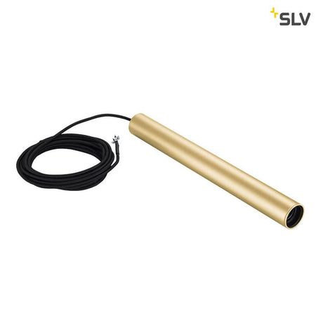 Fitu Pendelleuchte E27 Soft Gold mit offenen Kabelende, schmale Leuchte mit offenem Kabel.