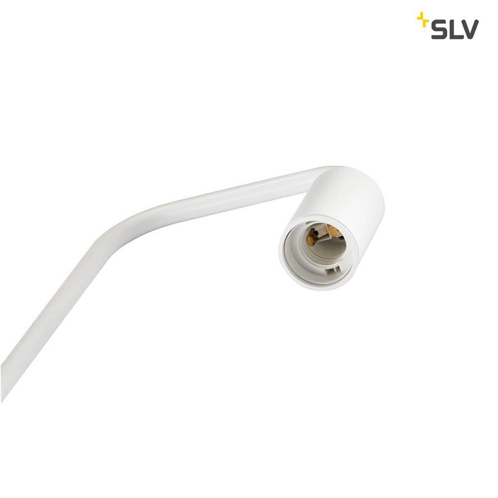 Fitu Stehleuchte Weiß E27 Sockel für LED und Energiesparleuchtmittel.