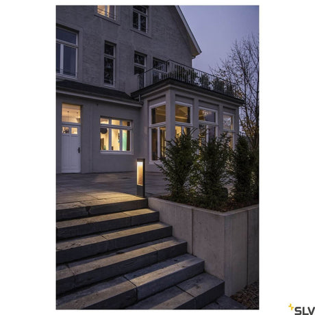 Flatt Pole 65 Fl 3000K Anthrazit, Braun als moderne Außenleuchte für Treppen und Hauseingang