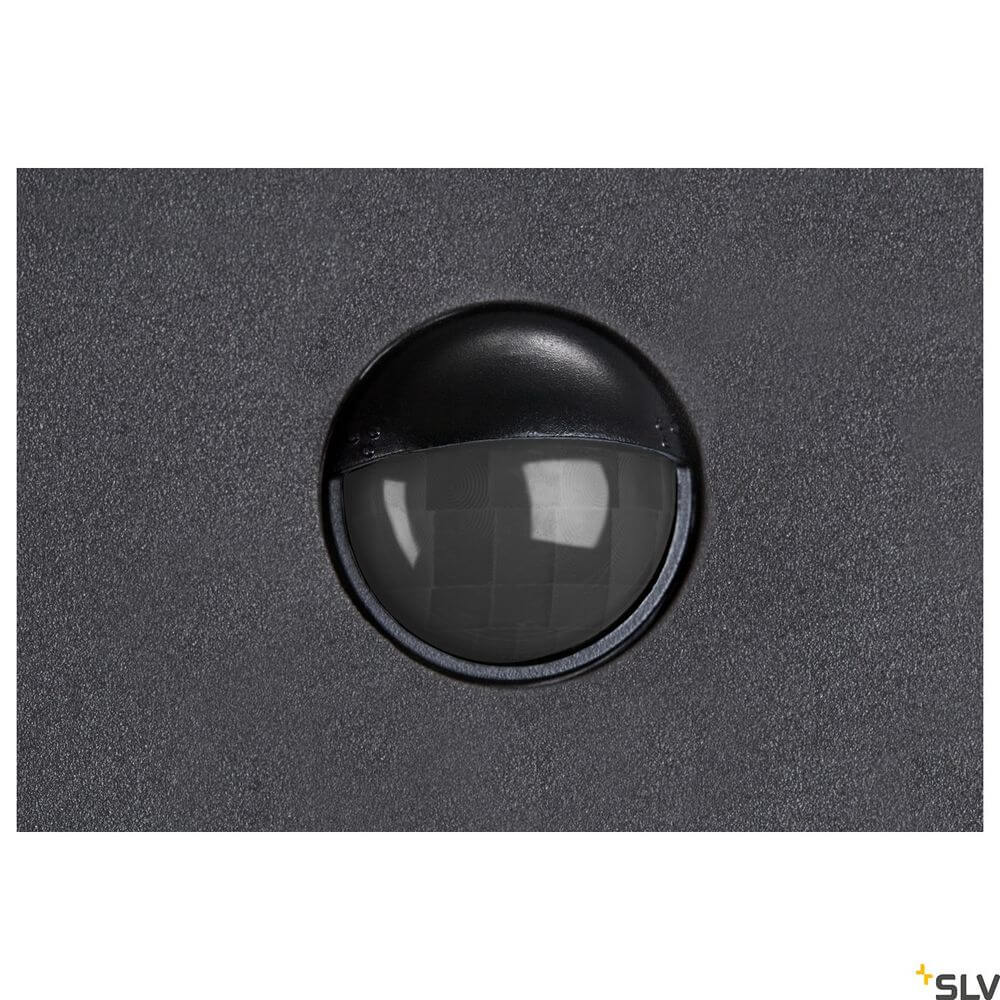 Flatt Sensor Wandlampe 3000K IP65 Anthrazit mit Bewegungsmelder in Anthrazitfarbe