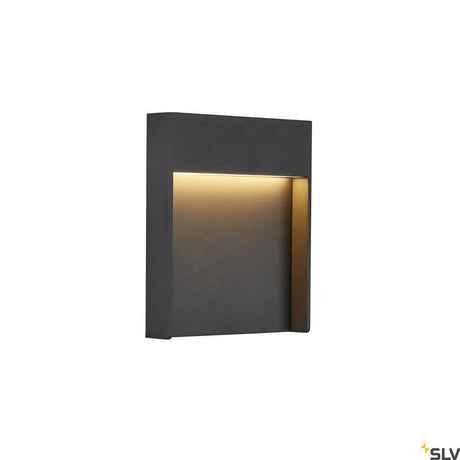 Flatt Outdoor LED Wall Lamp 3000K IP65 Anthracite with warm light for outdoor areas.