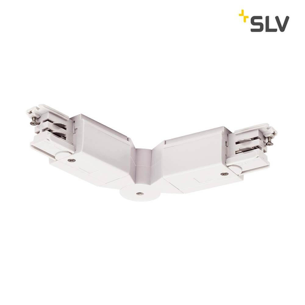 Flexverbinder für S-Track 3P.-Schiene Weiß, flexibles Verbindungselement für Hochvolt 3Phasen-Aufbauschienen-System.