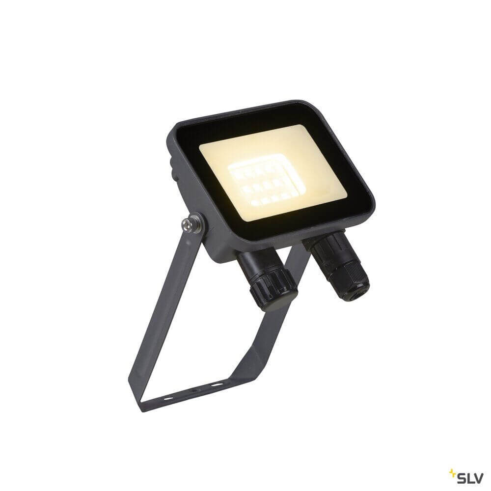 Floodi LED Wand- & Deckenaufbauleuchte Anthrazit IP65 mit schwenkbarem Montagebügel und IP65 Schutzart.