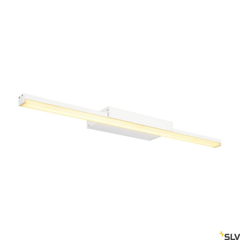 Glenos LED Spiegelleuchte in Weiß mit CCT-Switch für blendfreie Ausleuchtung und elegante Optik.