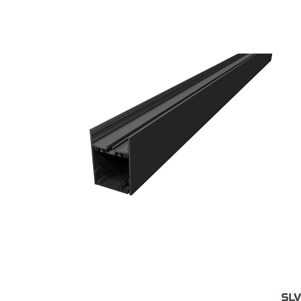 Grazia 60 Einbauprofil in elegantem Schwarz für die ideale Integration von LED-Strips.