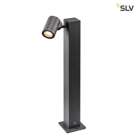 Helia Single Pole LED Außen-Stehleuchte Anthrazit IP55 mit warmweißer LED und IP55 Schutzart für Außenbereiche.