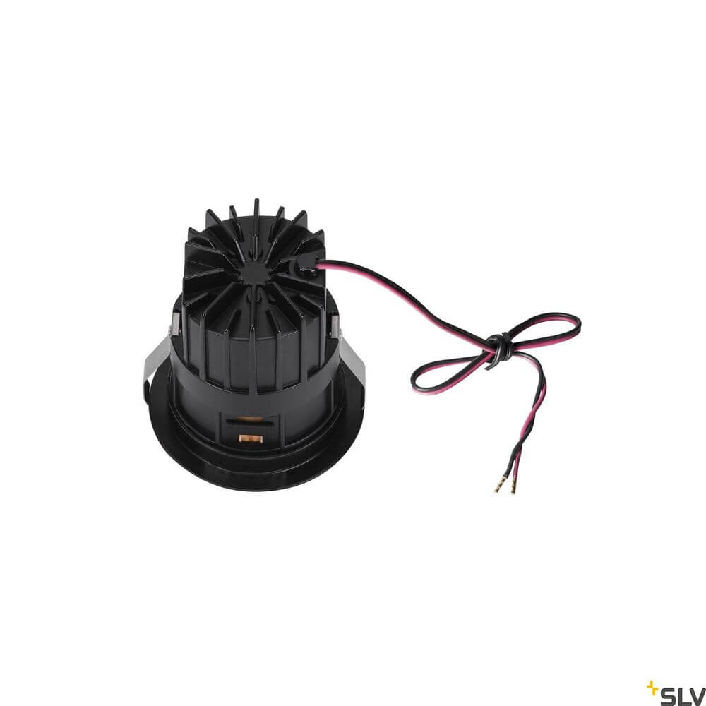Horn Magna Einbaulampe 3000K Schwarz, Gold - technische Ansicht der Lampenfassung mit Kabeln