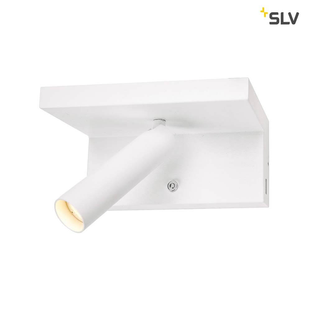 Karpo Bedside LED Wandaufbauleuchte Weiß mit drehbarem Spot und energy-efficient LEDs.