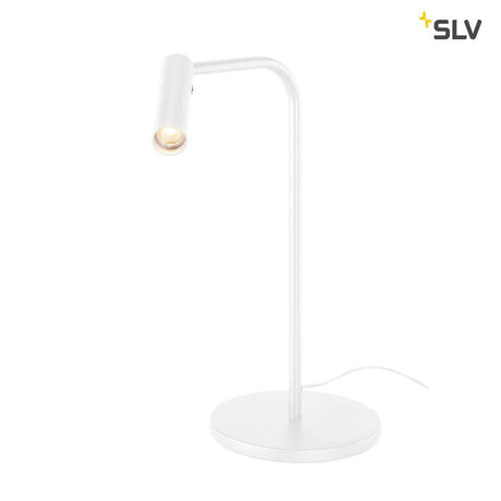 Lampe de table Karpo LED blanche 3000K - lampe de table moderne et économe en énergie en blanc avec spot flexible