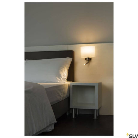 Kenkua Spot Wandlampe E27 Chrom 3000K als moderne Leselampe im Schlafzimmer