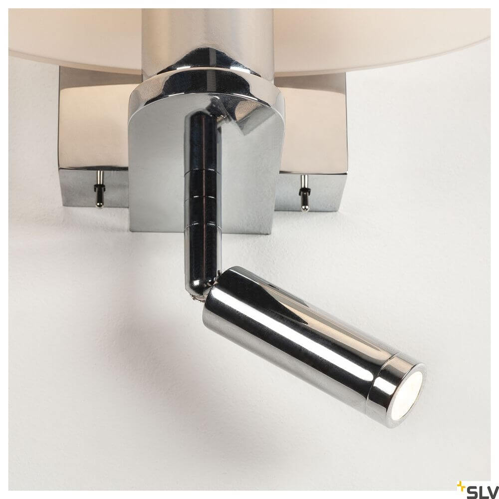Kenkua Spot Wandlampe E27 Chrom 3000K mit modernem, verstellbarem Lichtdesign in Chromoptik.