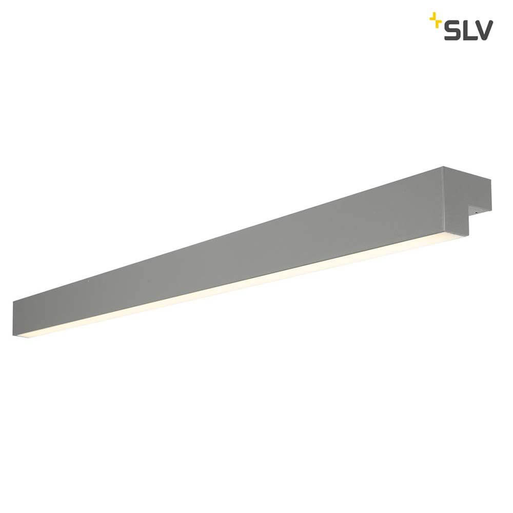 L-Line 120 LED Wand- & Deckenleuchte IP44 Mausgrau, elegante LED-Leuchte für primäre Raumausleuchtung.