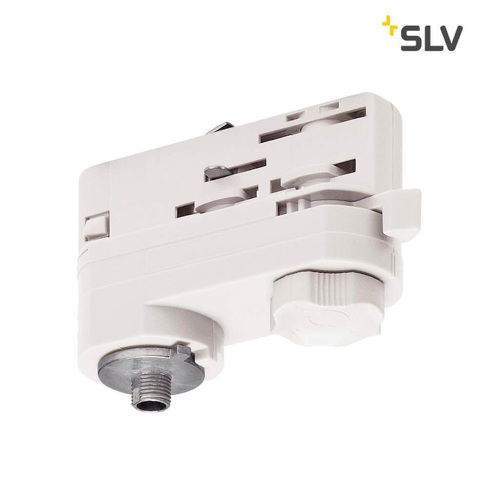 Leuchtenadapter für S-Track 3P.-Schiene Weiß für das 3Phasen Hochvolt-Schienen-System.