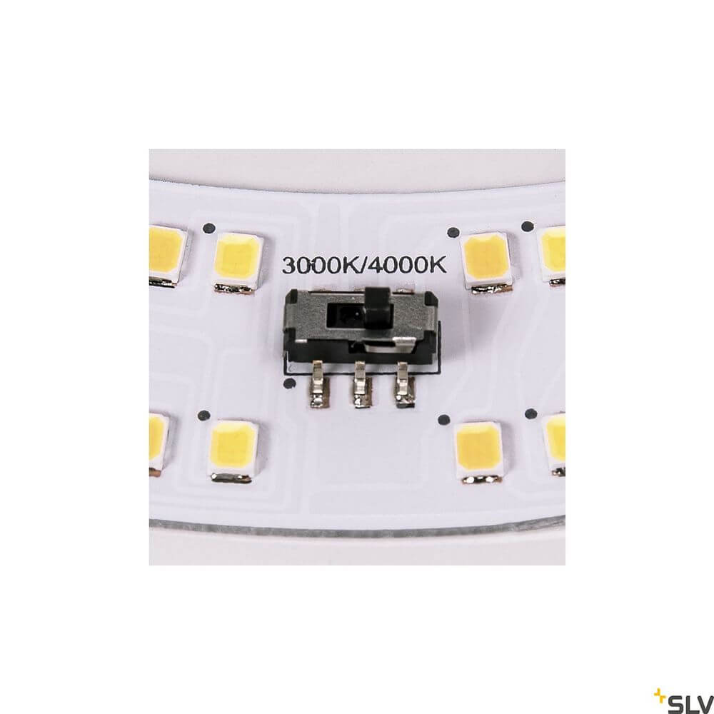Lipsy 40 Drum LED Deckenlampe Dali Weiß 3000-4000K Detailansicht der LED-Anordnung 3000K/4000K.