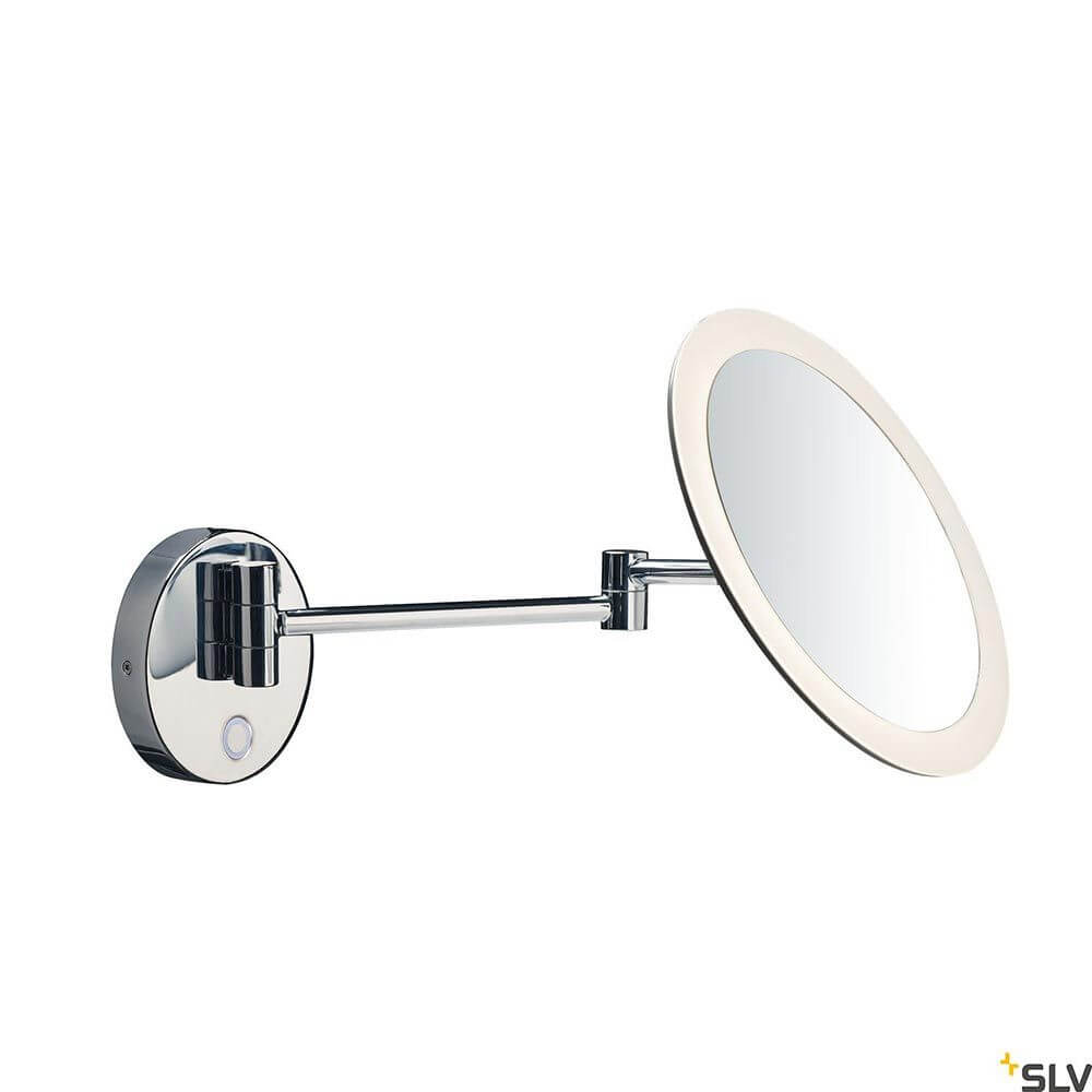 Maganda LED Badlampe mit Schminkspiegel und CCT Switch in Chrom, 3 Lichttemperaturen einstellbar.