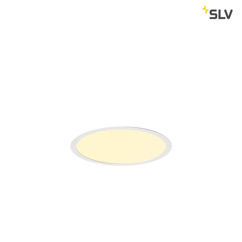 Medo 30 LED Deckeneinbauleuchte Rahmenversion Weiß mit Aluminium und Kunststoff, elegantes Design.