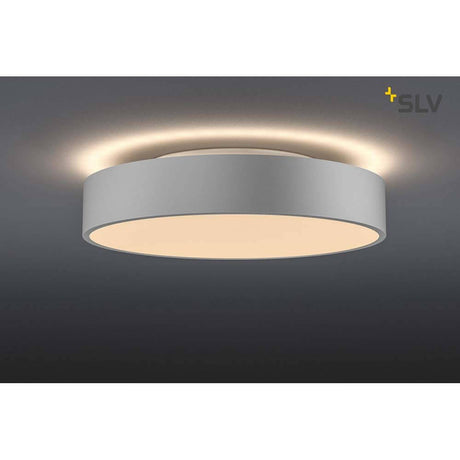 Medo 40 Corona LED Aufbauleuchte Dali Silbergrau mit eleganter Formgebung und coronalen Lichtauslass.
