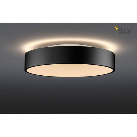 Medo 40 Corona LED surface-mounted light Triac black - elegant ceiling light with aluminum and plastic.