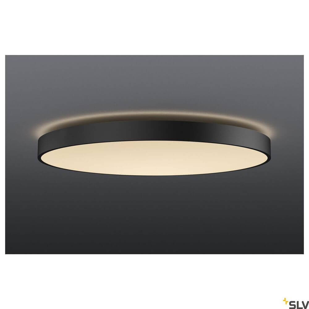 Medo 90 Dali LED Deckenlampe Schwarz 3000 & 4000K in schwarzem Design mit homogenen Lichtaustritt.
