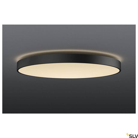 Medo 90 Dali LED Deckenlampe Schwarz 3000 & 4000K in schwarzem Design mit homogenen Lichtaustritt.