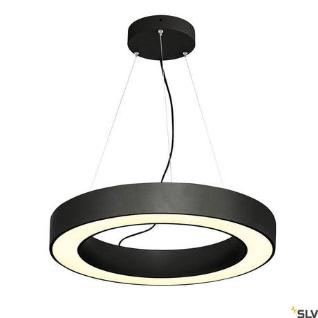 Medo Ring 60 pendant lamp Dali black 3000K in a black design with LED lighting.