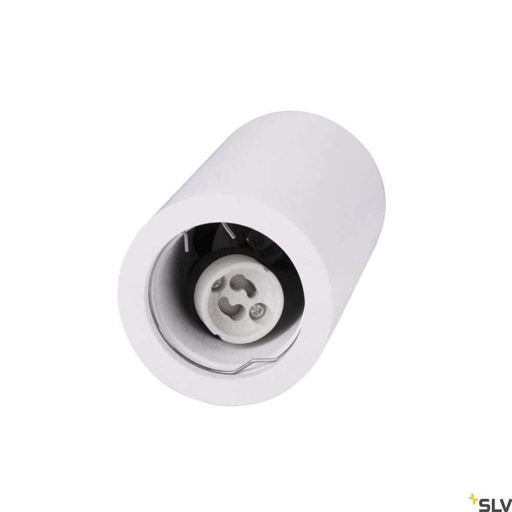 Aufbauspot Nagy 75 Cl QPAR51 Weiß, moderner weißer Spot mit Fassung für optimalen Lichteffekt.