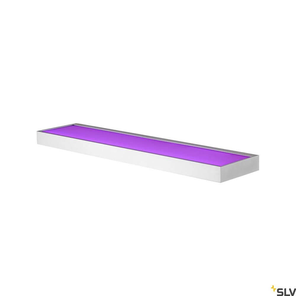 New Flat LED Wandaufbauleuchte 90cm RGBW in lila Farbgebung, elegant und modern für Innenräume.