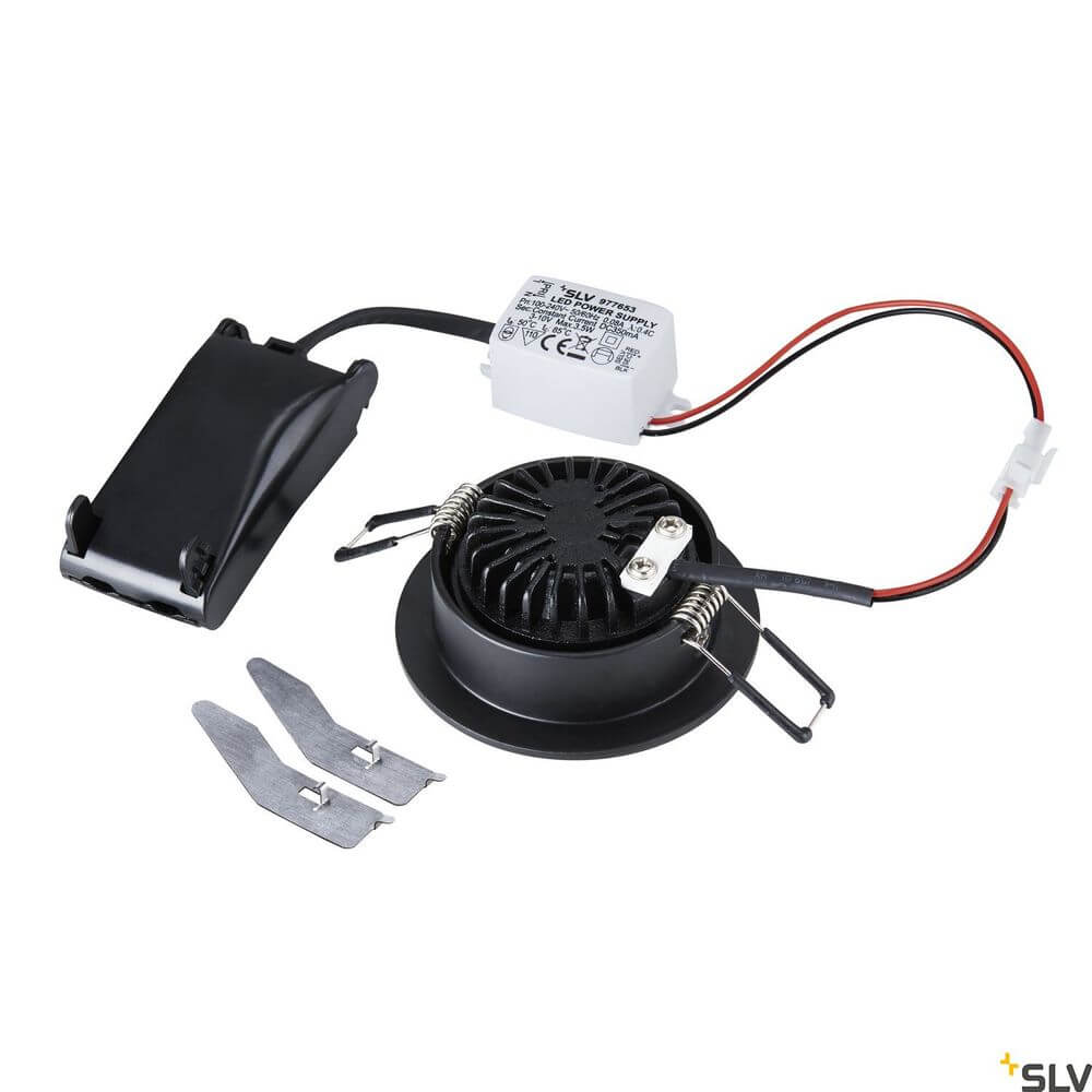 New Tria 68 I Cs Einbauleuchte Schwarz Rund 2700K Zubehör mit Kühler und Steuergerät
