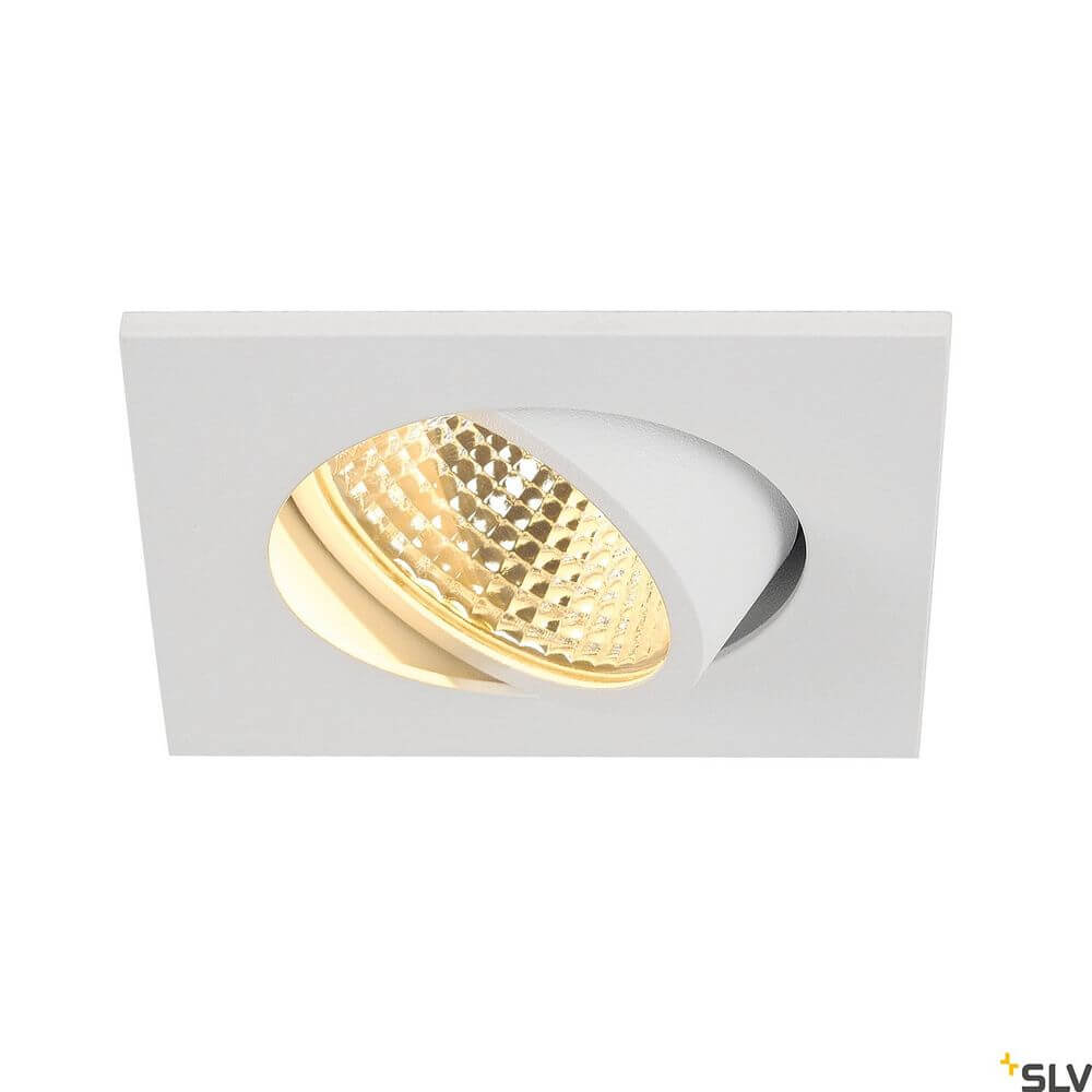 New Tria 68 I Cs Deckenleuchte Weiß Eckig 2700K mit goldener Innenreflektor