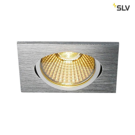 New Tria Square LED Recessed Light Brushed Aluminium 1800-3000K with a brushed aluminium housing